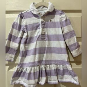 Ralph Lauren Polo Dress in Lavender and White Stripes